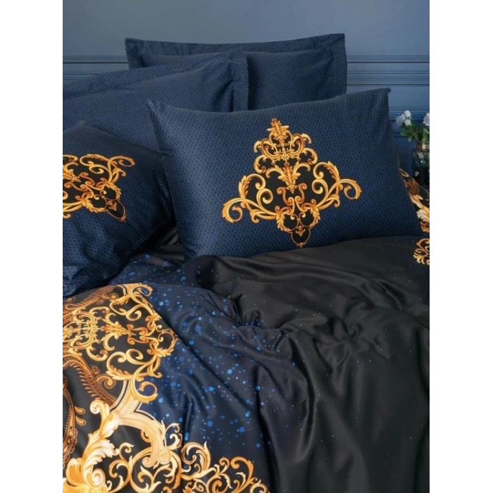 Palace Saten Çift Kişilik Nev Takımı Tutsu Lacivert