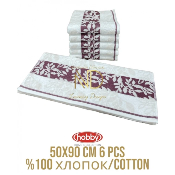 Pamuk 6´lı 50x90 Havlu Seti Spring Mor