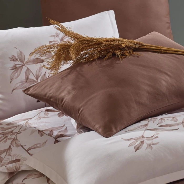 Pamuk Saten Çift Kişilik Nev Takımı Mass v1 Kahve