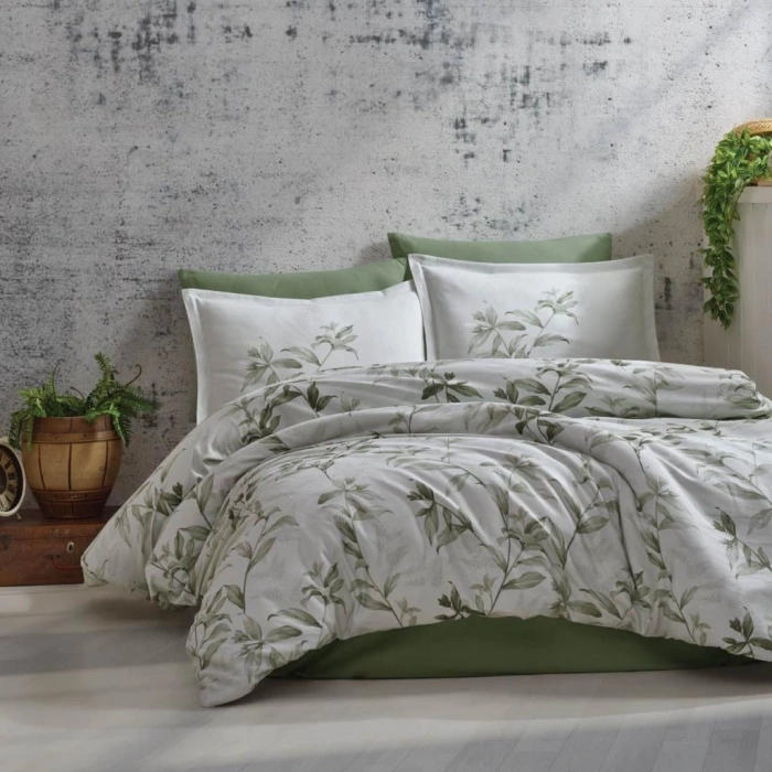 Pamuk Saten Çift Kişilik Nev Takımı Mass v2 Yeşil