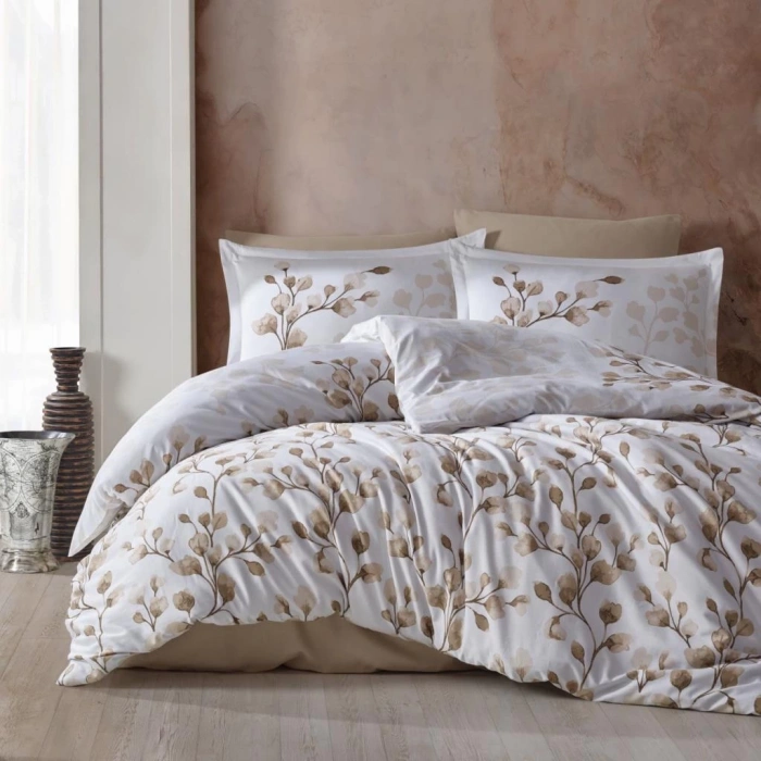 Pamuk Saten Çift Kişilik Nev Takımı Puha v1 Bej