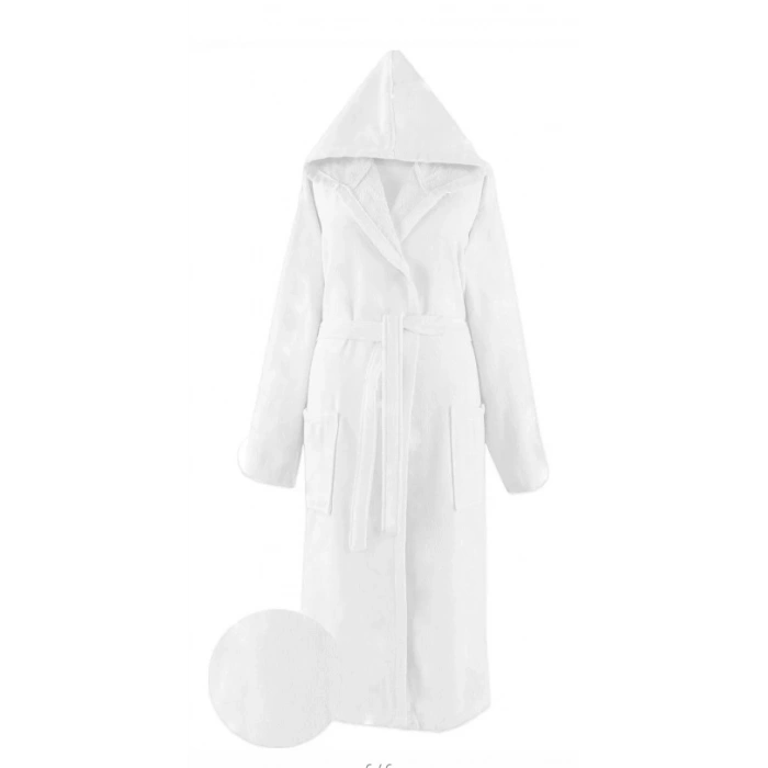 Pamuklu Tek Bornoz Beyaz