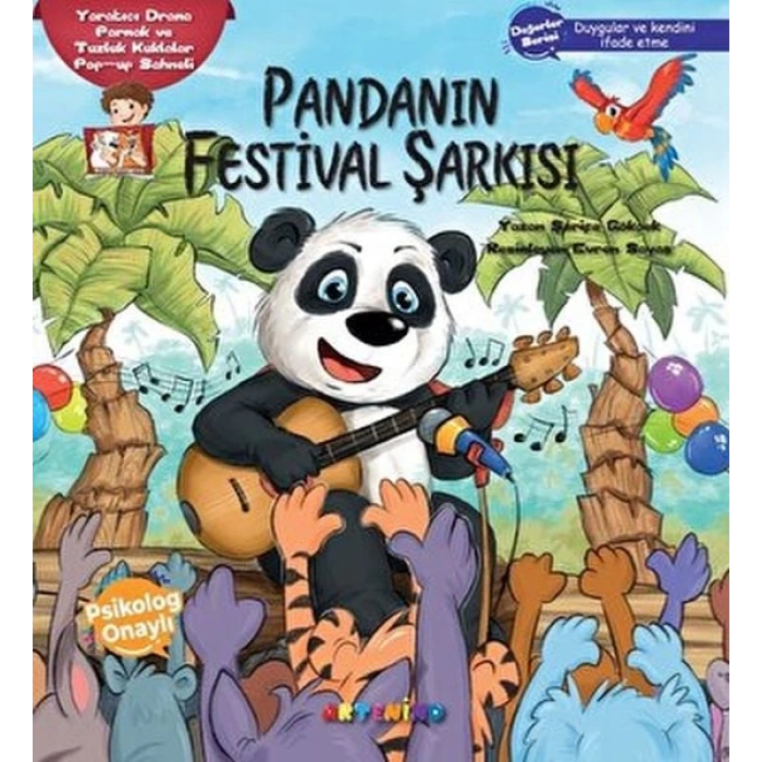 Pandanın Festival Şarkısı tıcı Drama Parmak ve Tuzluk Kuklalar Pop-up Sahneli
