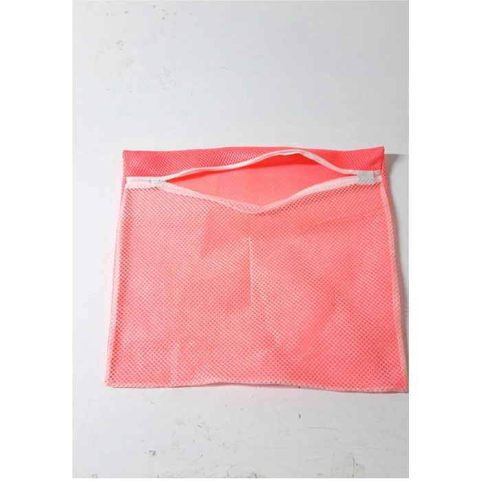 Pembe Fermuarlı - Hassas Çamaşır Terlik  Ayakkabı Yıkama Filesi Büyük Boy