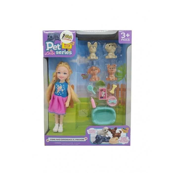 Pet Shop - Bebekli Köpek Bakım Seti - 7722-3 - Sarışın