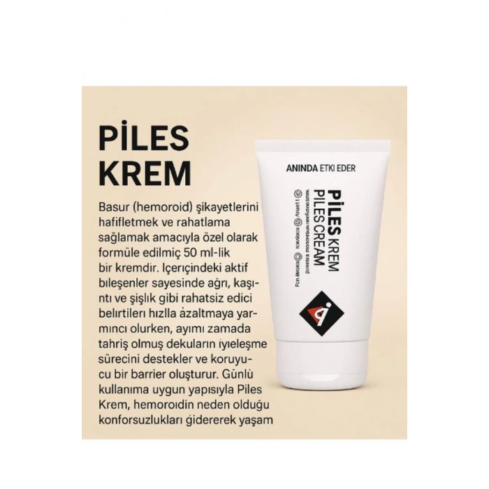 Piles Hemeroıdınız ve Bağsuz İçin Yeni Formüllü Çözümünüz Bakım Kremi 50 ml x 1 adet