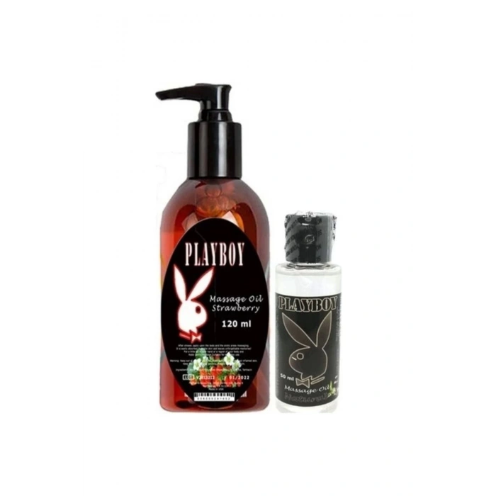 Playboy Aromaterapi Çilek Massage Oil 120 ml Natural Aromalı Massage Vücut Masaj Yağı 50 ml