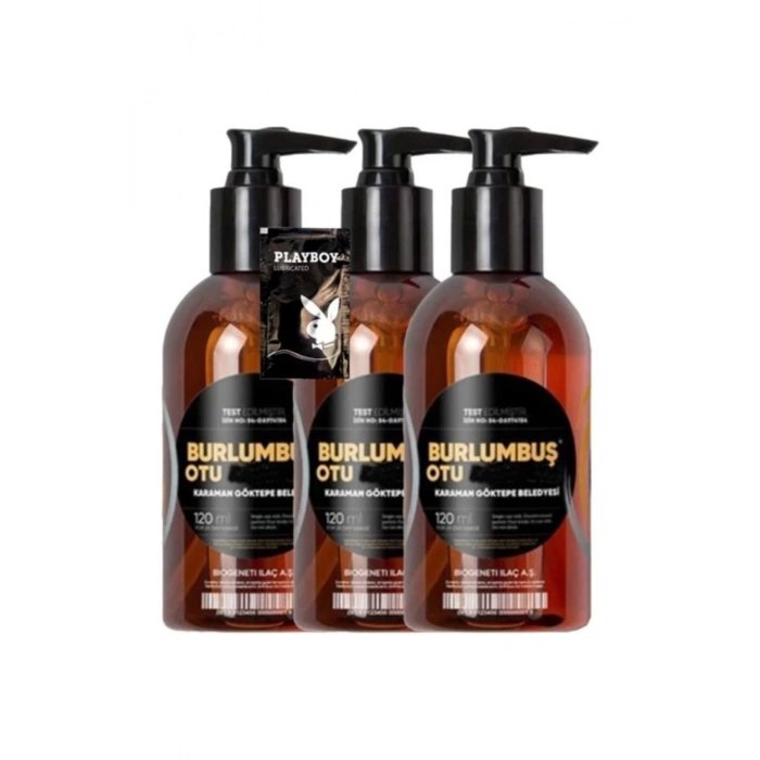 Playboy Burlumbuş Otu Jeli r2-2:0403 3lü Birden 120 ml Bölgesel Relax Jeli 1 Hediye Jel