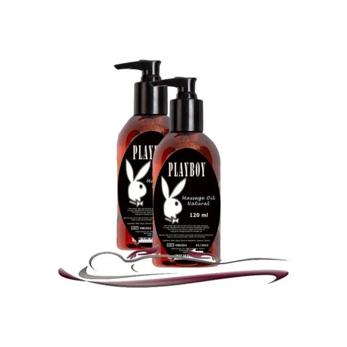 Playboy Natural Massage Oil Kokusuz Vücut Masaj Yağı 2 Adet 120 ml