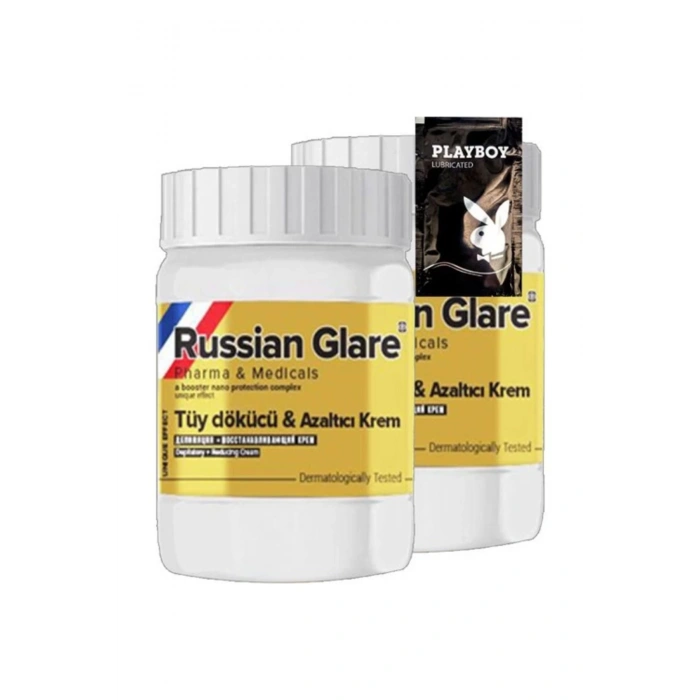 Playboy Rusian Glare Tüy Dökücü Azaltıcı Krem Nano 2li x 50 ml Rus Merhemi + Yanında Jel - 000031KI