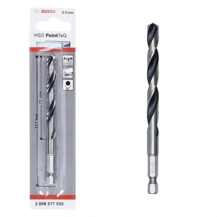 Pointteq Altıgen Şaftlı Hss Matkap Ucu 8 mm