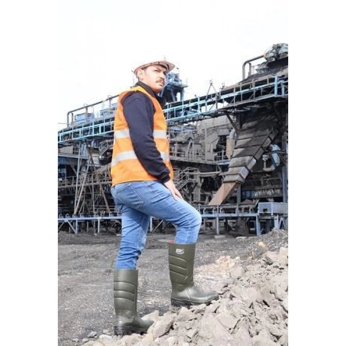Pollyboot Vega 45 Numara Çelik Blu Çizme Poliüratan