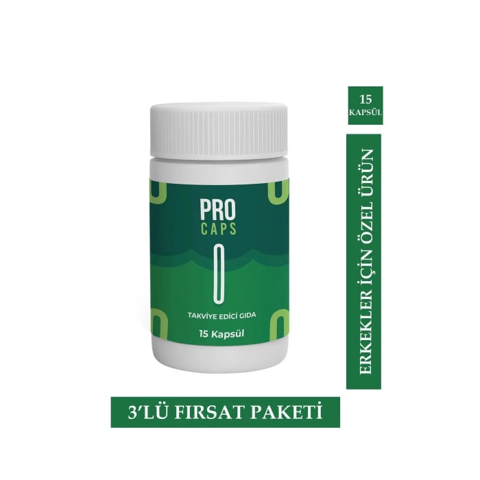 Pro Caps Erkeklere Özel Güç Ve Performans Takviyesi 15li X 3 Adet