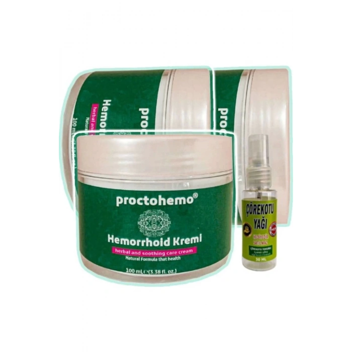 Proctohemo Krem 100 ml x 3 adet + Çörek Otu Yağı 30 ml