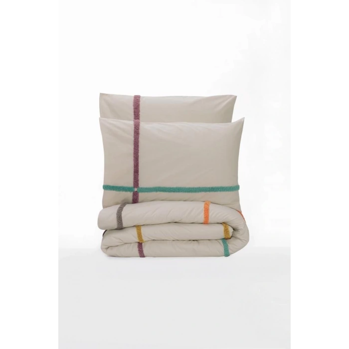 Puff Nakışlı Ranforce Çift Kişilik Nev Takımı İnsula Gülkurusu