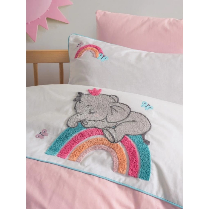 Punch Nakışlı Bebek Nev Takımı Lucky Pembe