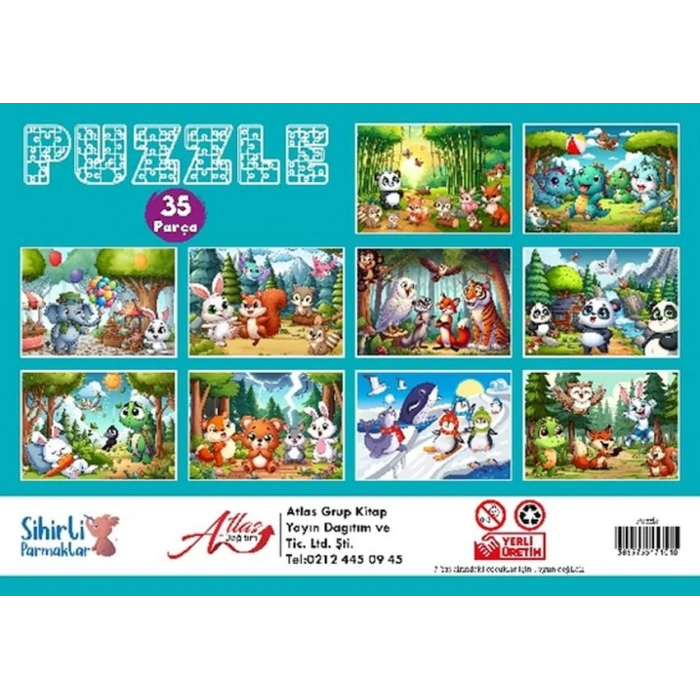Puzzle 35 Parça 10 Çeşit 10’lu Paket