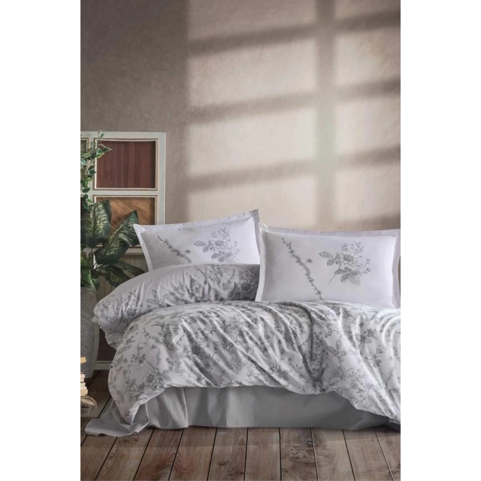 Ranforce Çift Kişilik Nevresim Takımı Messina V1 Gri