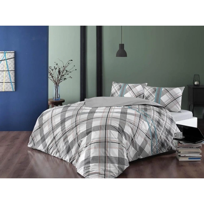 Ranforce Tek Kişilik  Nevresim Takımı Floyd Gri