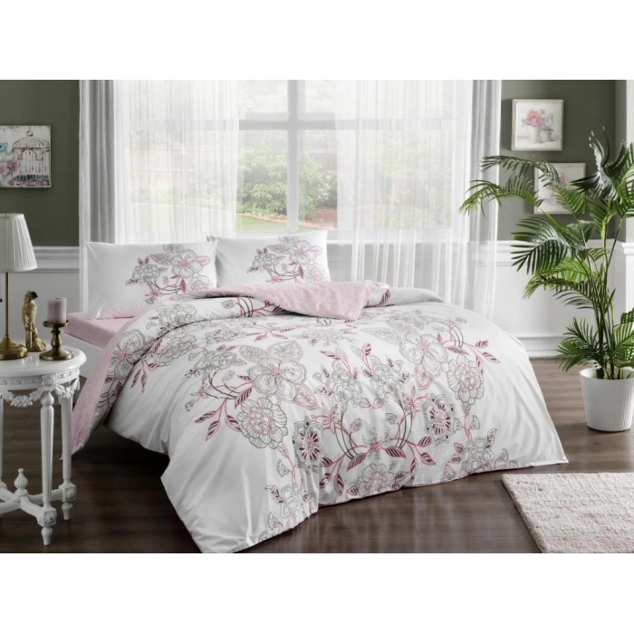 Ranforce Tek Kişilik  Nevresim Takımı Lucy Pembe