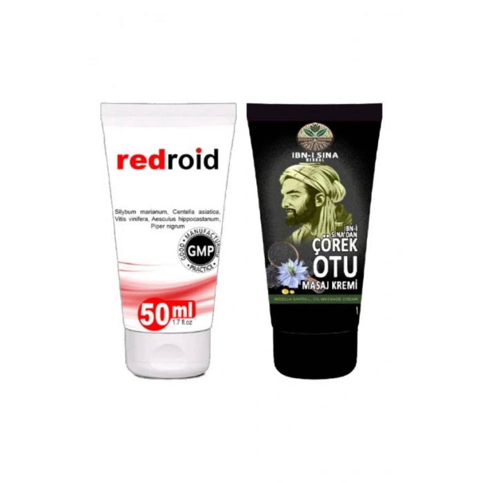 Redroid Hemeroid Ba.sur İçin Bakım Kremi 50 ml+İbn-i Sina Çörek Otu Kremi 50 ml