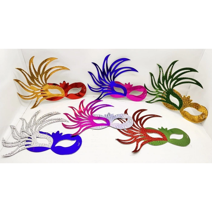 6&#39;lı Renkli B Maskesi Seti | Karton & Lastikli (Yetişkin-Çocuk Uyumlu)