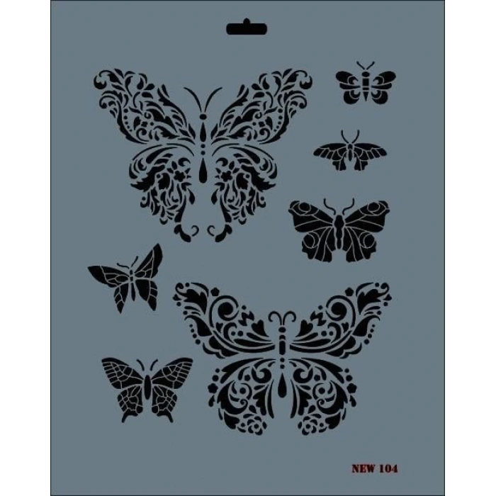 Rich New Seri N-104 Stencil 35x25 cm