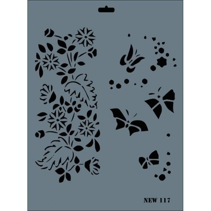 Rich New Seri N-117 Stencil 35x25 cm