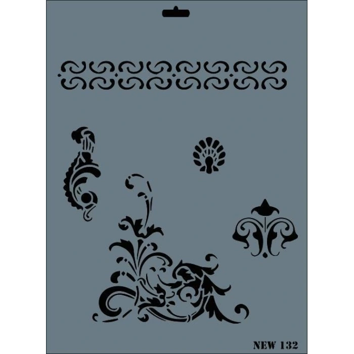 Rich New Seri N-132 Stencil 35x25 cm