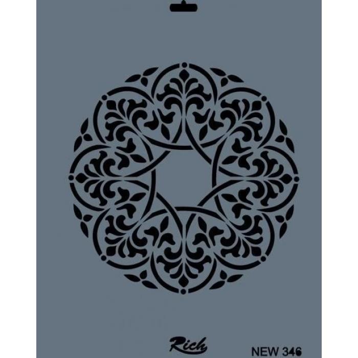 Rich New Seri N-346 Stencil 35x25 cm