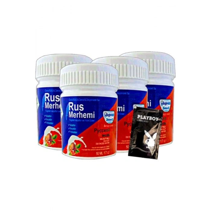 Rus Merhemi Glegnid Blue Tüy Kremirus Merhemi 4 Tane X 50 Ml + Yanında Jel - 000031KI