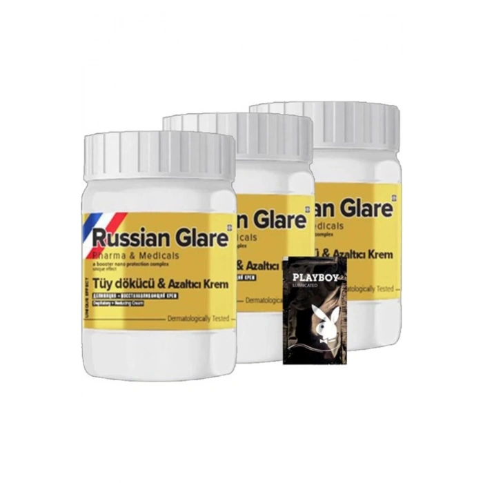 Rusian Glare Tüy Kremi22-2:0344 Nano 3 Adet X 50 Ml Rus Merhemi + Yanında Jel - 000031KI