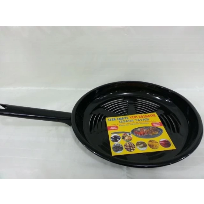 Saplı Profesyonel Emaye Közleme Tavası (Kestanematik)