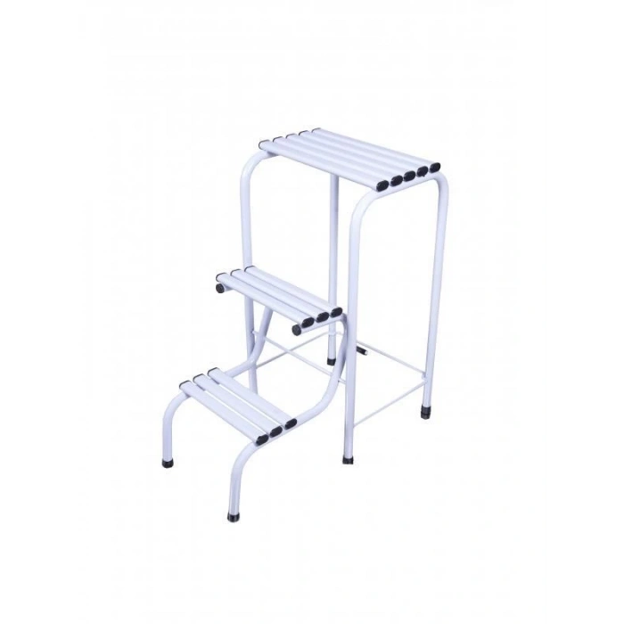 Saraylı Tabure Merdiven Beyaz