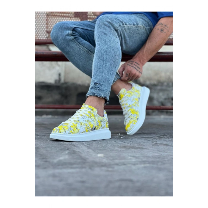 Sarı  Boyalı Erkek Casual Ayakkabı