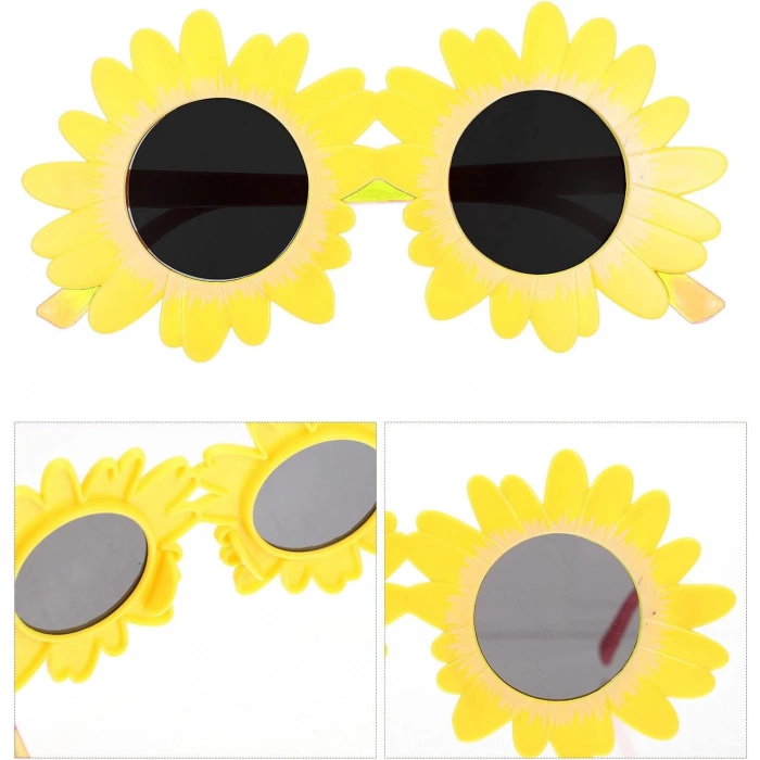 Sarı Renk  Şekilli Parti Gözlüğü 18x10 cm