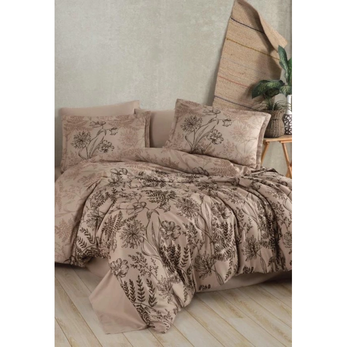 Saten Çift Kişilik Nev Takımı Le Pala V1 Kahve