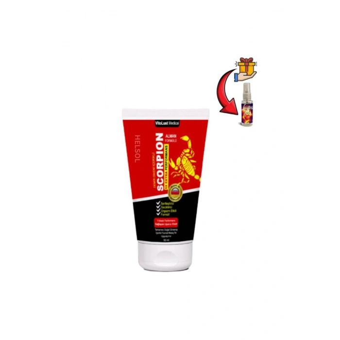 Scorpion Erkeklere Özel li ve Sertleştiren Bakım Kremi 50 ml x 1 ad.+Lustra Masaj Yağı