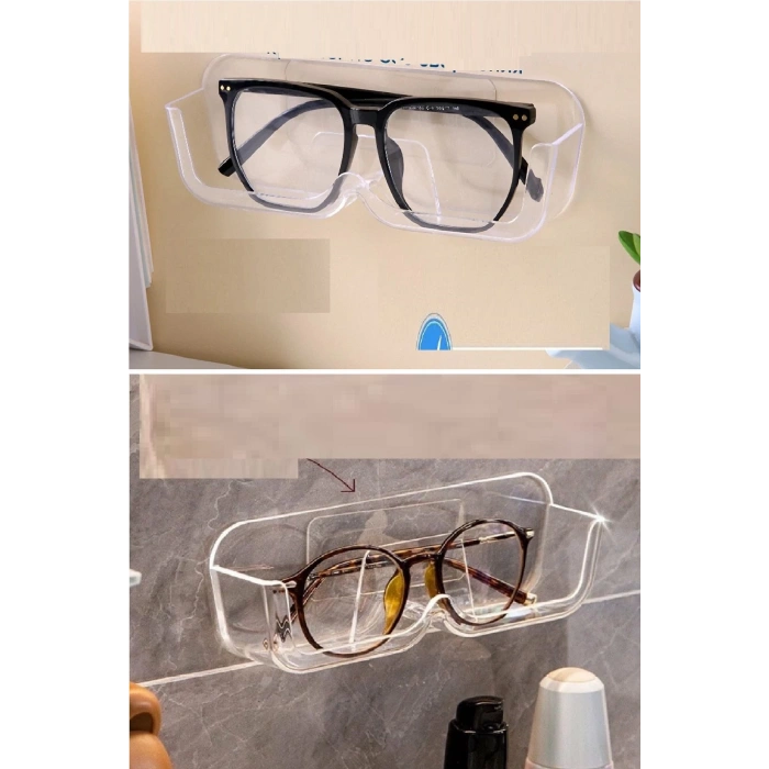 Şeffaf Gözlük Rafı Duvara Yapışan Gözlük Düzenleyici Organizer Raf