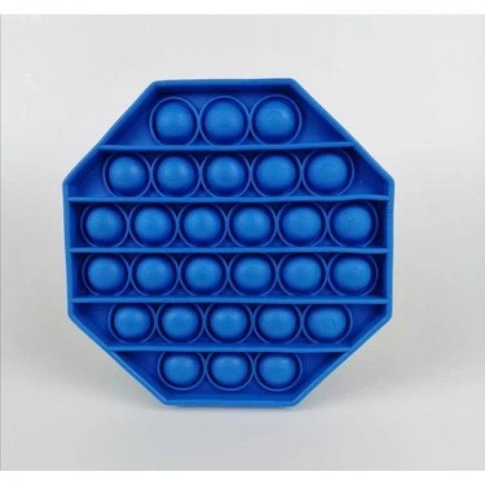 Sekizgen Tek Renk Pop Push İt Anti Stres Bncukları Bubble Fidget