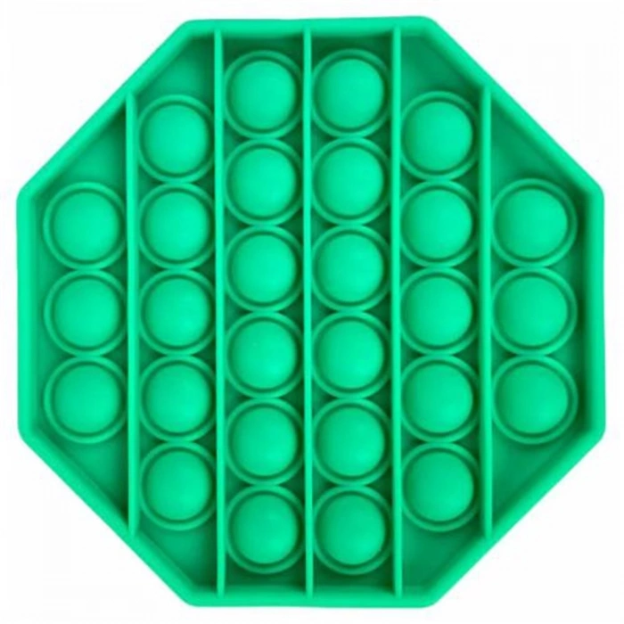 Sekizgen Tek Renk Pop Push İt Anti Stres Bncukları Bubble Fidget