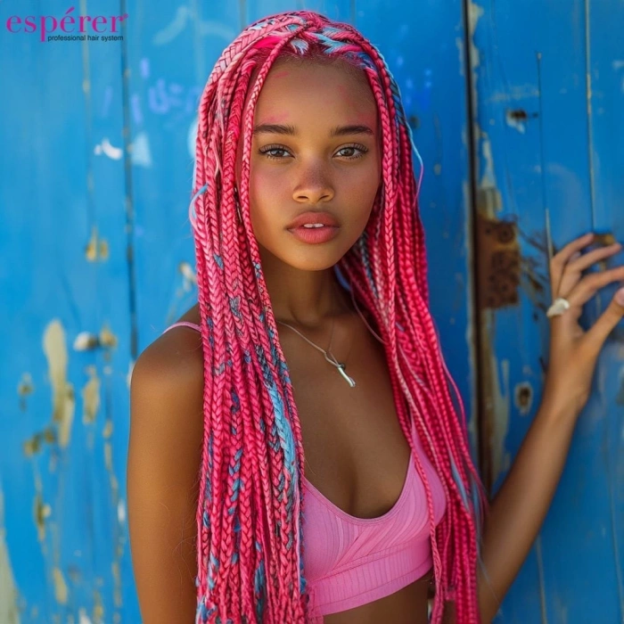 Sentetik Örgülük Saç Esperer 100 Gr. / Koyu Pembe