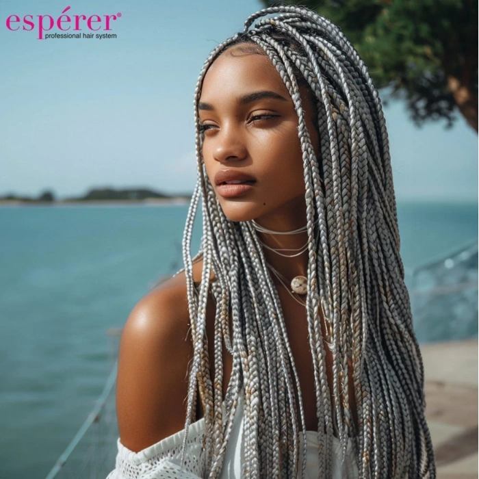 Sentetik Örgülük Saç Esperer 100 Gr. / Orta Ton Gri