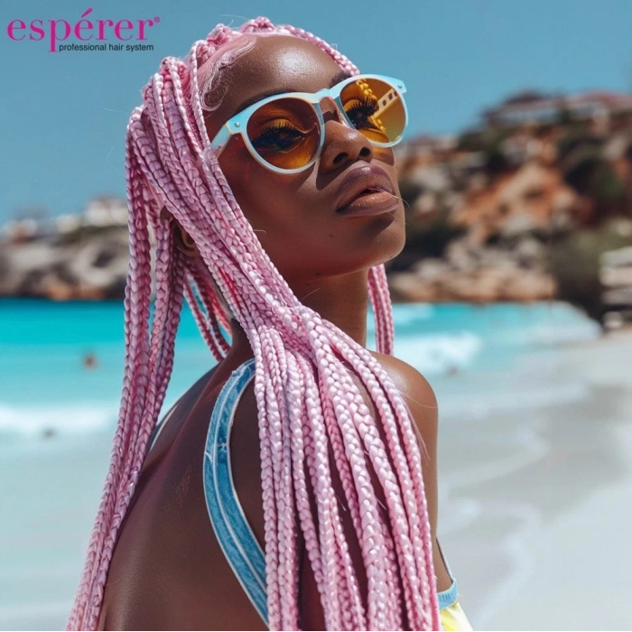 Sentetik Örgülük Saç Esperer 100 Gr. / Şeker Pembesi