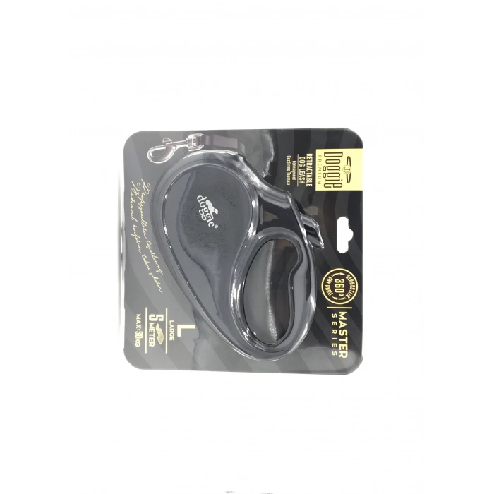 Seri Otomatik Makaralı Köpek Gezdirme 50 kg / 5 M Siyah