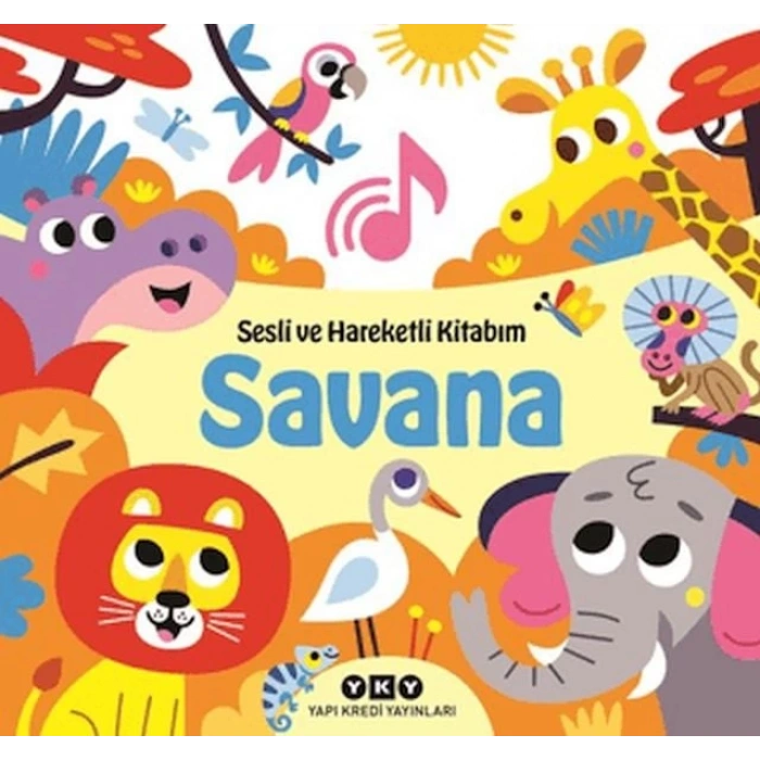 Sesli ve Hareketli Kitabım - Savana (Ciltli)