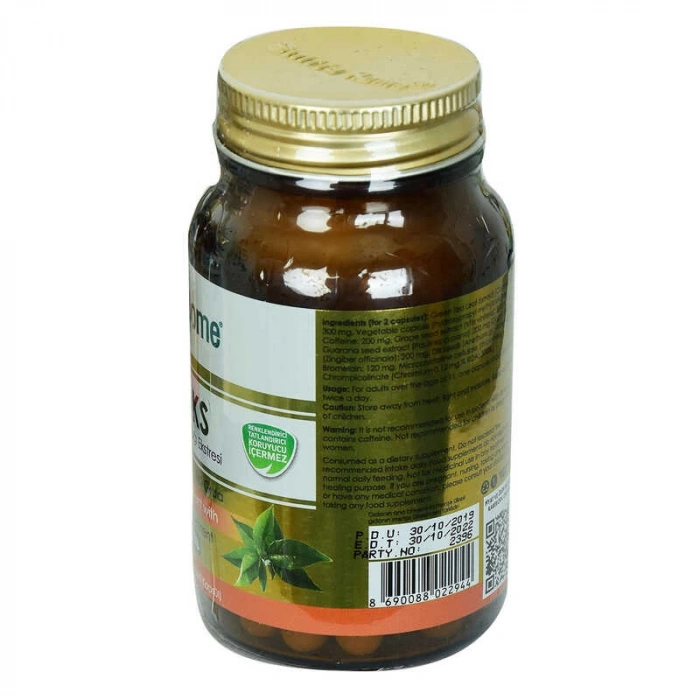 Shiffa Home Fitoks Yeşil Çay Yaprağı Ekstresi Diyet Takviyesi 850 Mg x 60 Kapsül