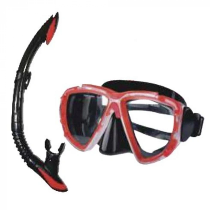 Silikon Maske Snorkel Set Tempered