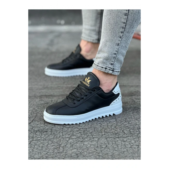 Siyah Beyaz Erkek Casual Ayakkabı