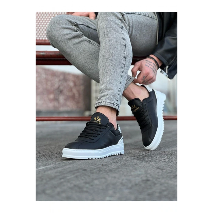 Siyah Beyaz Erkek Casual Ayakkabı